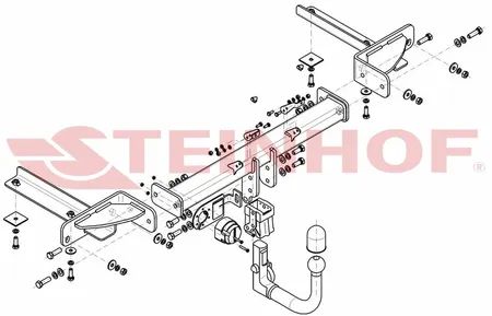 Фаркоп Steinhof для Opel Astra J GTC 2010-2016 Арт.O-104 O-104 в Омск