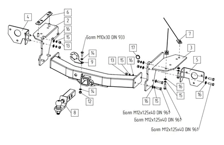 Фаркоп TowRus для GAC GS8 2021- Арт. 109182 109182 в Омск