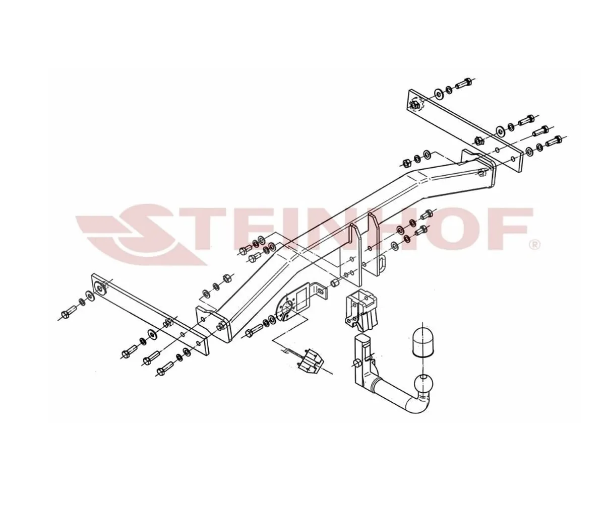 Фаркоп Steinhof для Volkswagen Tiguan 2007-2015 V-129 в Омск