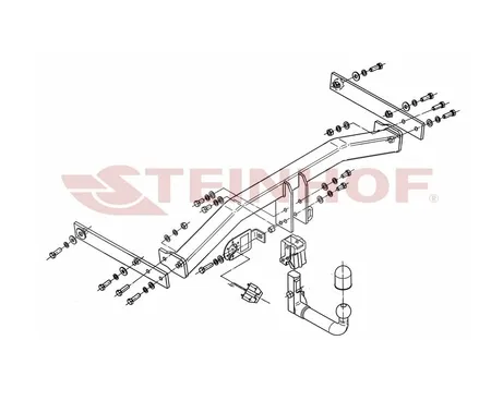Фаркоп Steinhof для Volkswagen Tiguan 2007-2015 V-129 в Омск