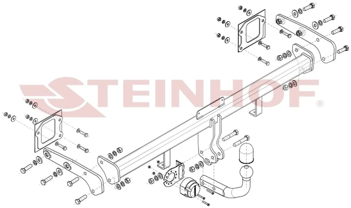 Фаркоп Steinhof для Hyundai Bayon 2021- Арт. H-225 H-225 в Омск