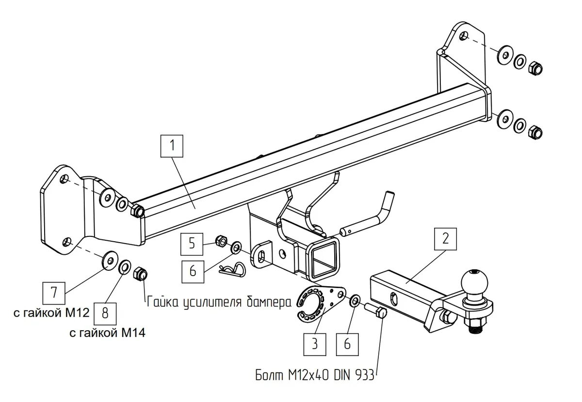 Фаркоп TowRus для BMW iX1 2022-  049113 в Омск