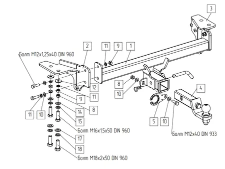 Фаркоп TowRus для Haval Dargo 2025- 129299 в Омск