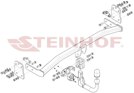 Фаркоп Steinhof для Hyundai Kona 2017-2023, (кроме N-Line и ADBlue) H-266 в Омск