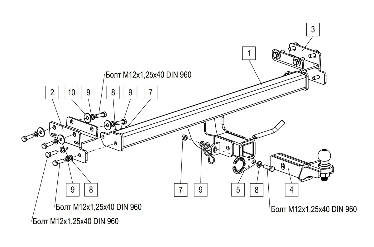 Фаркоп TowRus для Jeland J7 2026- 269086 в Омск
