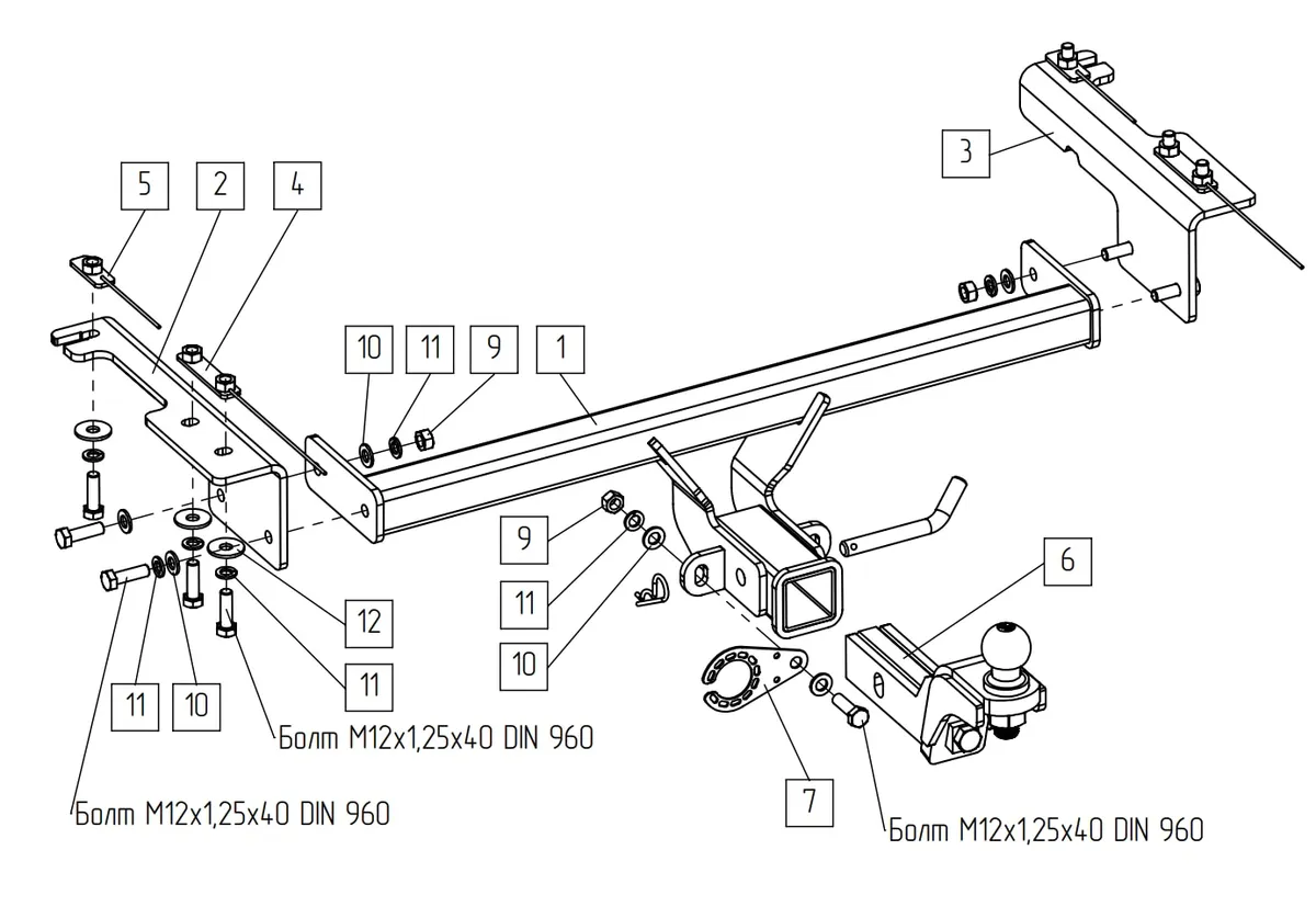 Фаркоп TowRus для Belgee X50 2023- 299413 в Омск